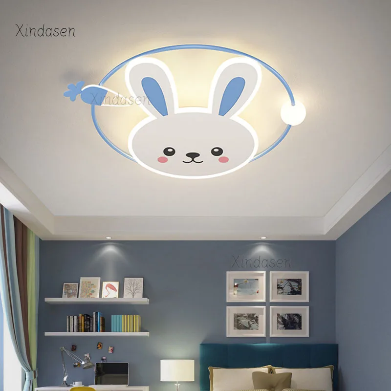 

Kawaii Rabbit Ceiling Light Kids Bedroom Girl Baby Boys Room Decor Cute Bunny Animal Chandelier Cartoon Plafon Led Ceiling Lamp