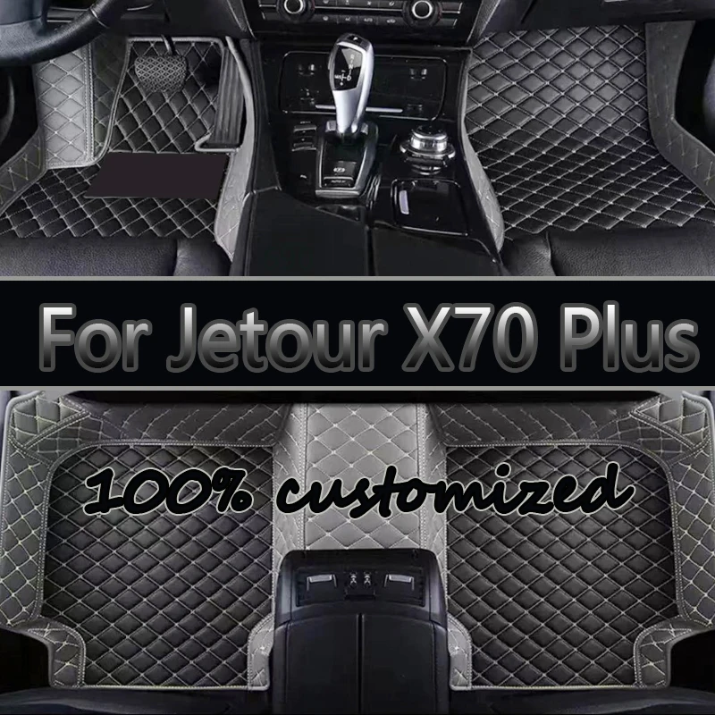 Car Floor Mats For Jetour X70 Plus Seven Seats 2021 2022 2023 Custom Auto Foot Pads Automobile Carpet Cover Interior Accessories