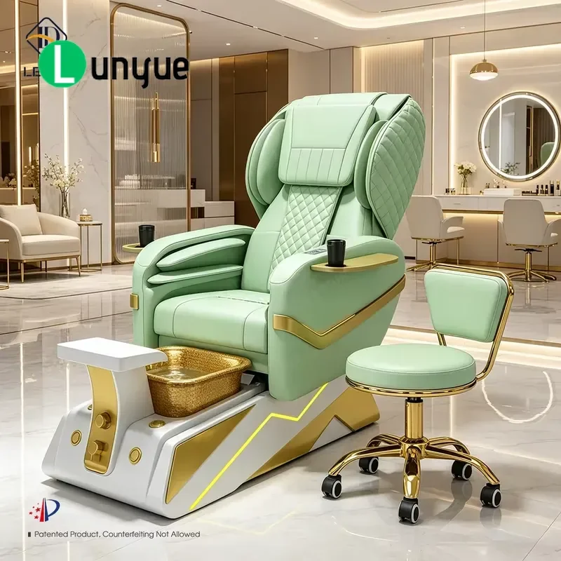 Luxury Full Body Massage Pedicure Chair for Nail Furniture Wholesale Comfortable Foot Spa Seat with Reclining Function