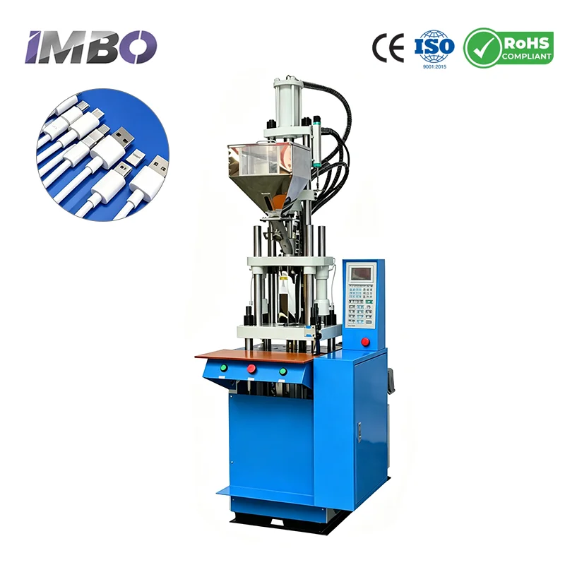 Heavy Duty 35T Vertical Injection Molding Machine for Power Cord Plug DC Adapter Connector PVC Molding Injection Mold