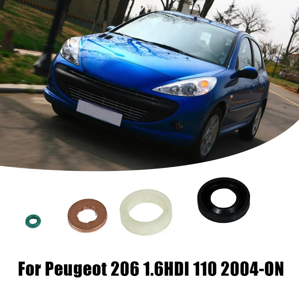 O Ring Car Fuel Injector Seal Gasket Washer Set Parts for CITROEN BERLINGO C3 C4 PICASSO PEUGEOT 207 307 407 2008 - 2013 1.6HDI