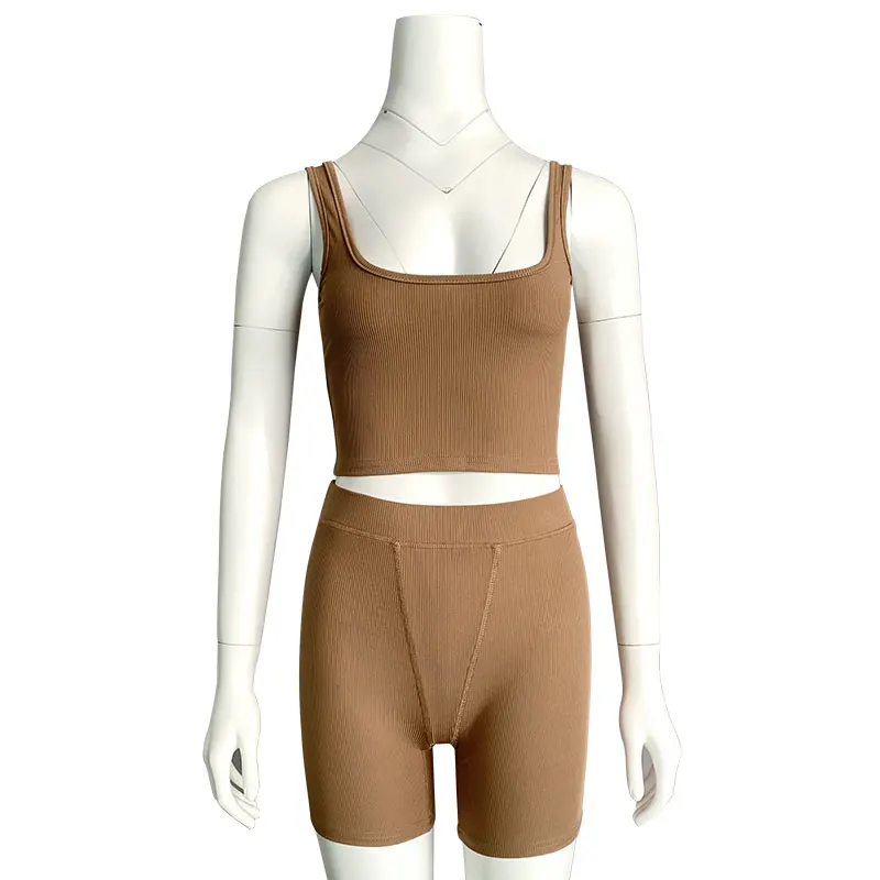 202 ハイストレッチカラーヨガセット スリップクロップトップ レディースファッショナブルアンサンブル ジムワークアウトスポーツウェア カジュアルアウトフィット