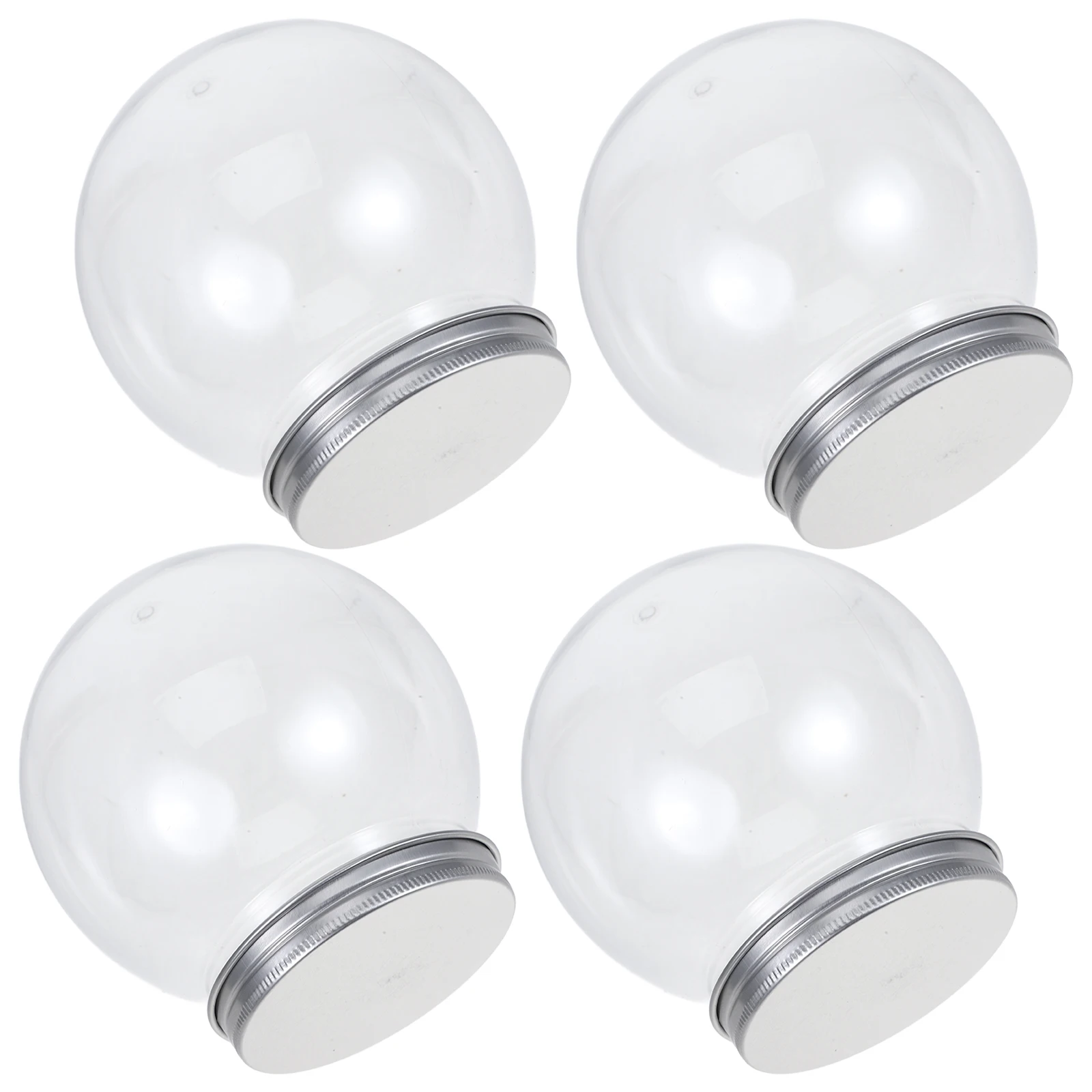 

4Pcs Snow Globe Clear Plastic Globes DIY Water Globe Xmas Crafts Making Empty Water Globes Christmas Xmas Supply