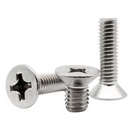 M1 M1.2 M1.4 M1.6 M2 M2.5 M3 M3.5 M4 M5 M6 M8 A2-70 304 Stainless Steel Cross Phillips Flat Countersunk Head Screw Bolt