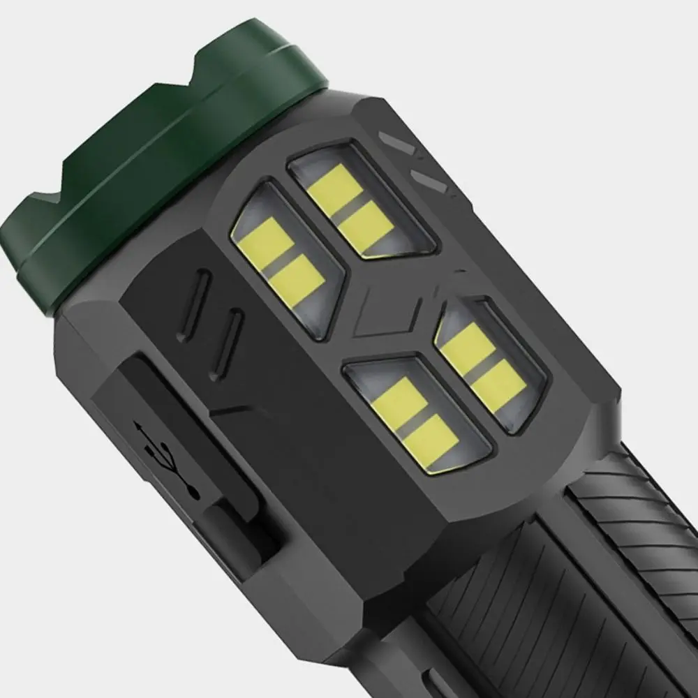 Mini Super Bright Flashlight Explosive Flash Waterproof Small Torch Three Eyes LED Hat Clip Light Fishing