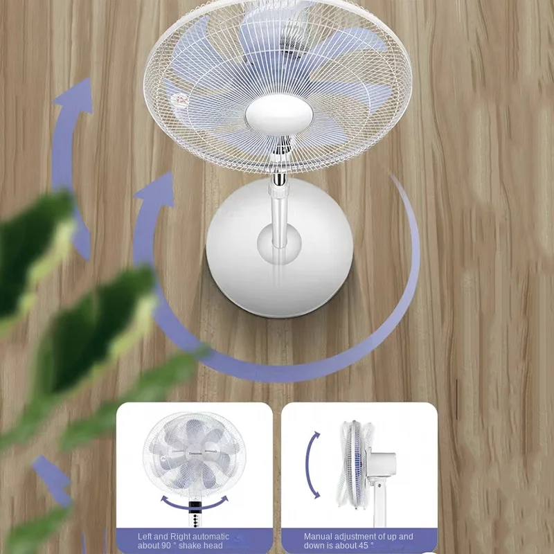 PracticalElectric fan floor fan household mute shaking head mechanical timing desktop vertical dormitory energy-saving indust 21