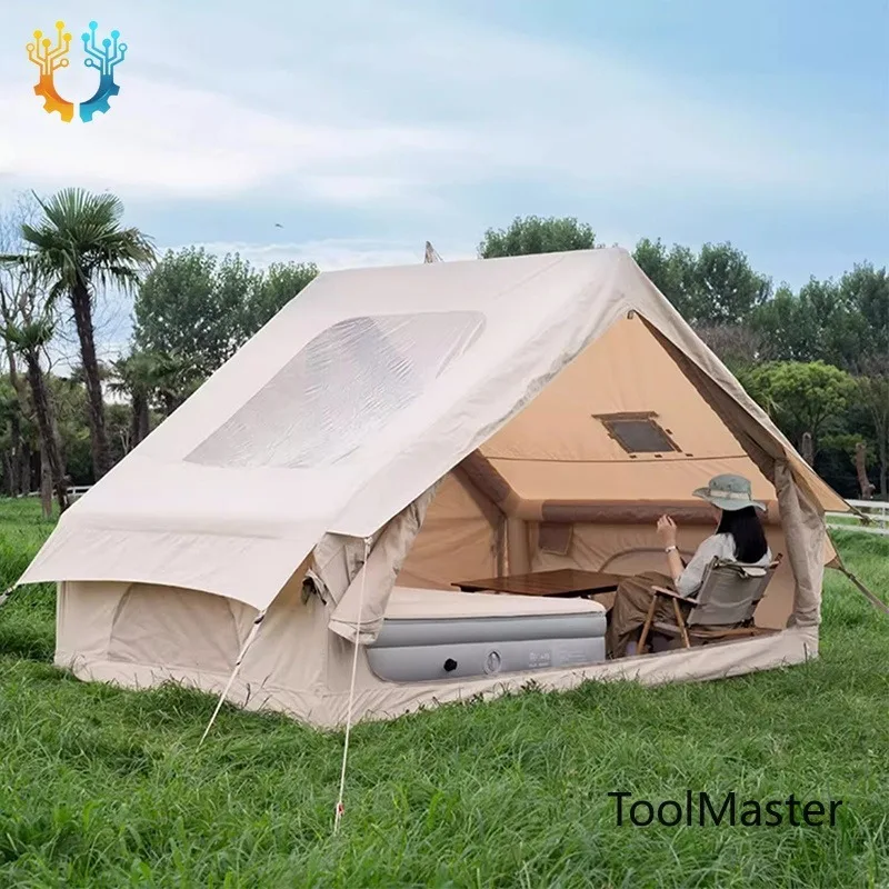 【2026】6.3m² Full Automatic Inflatable Tent Outdoor Cabin Folding Camping Supplies Quick Opening Tent Family Air Tent Waterproof