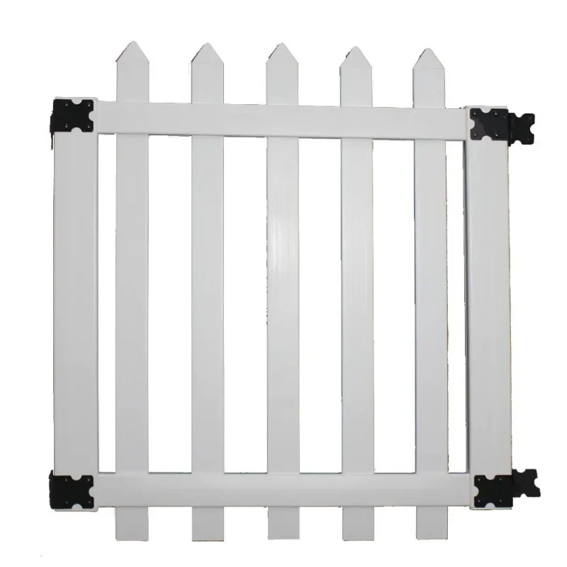 gh-4ftX3ft 100% Vinyl PVC Picket Fence Easy Installstion Driveway Trellis Gates /Doors