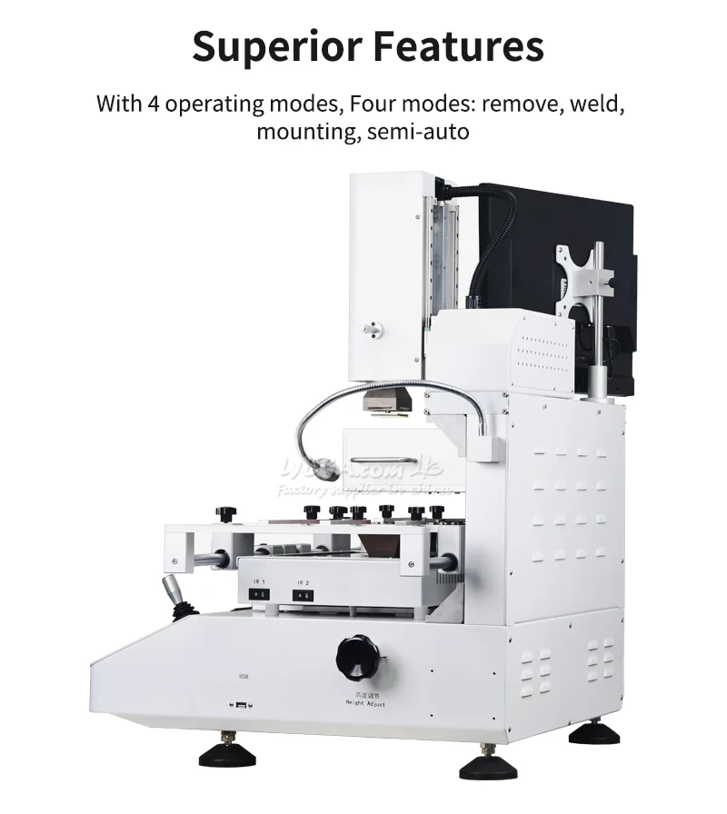 Infrared Optical Align BGA Rework Station G620 4800W Chip Removal Solder PCB Repair Machine for Electronic Component