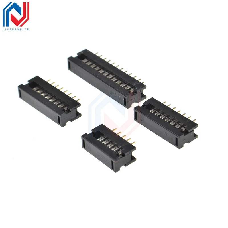 10PCS 2.54MM FD-6/8/10/16/20/30/40/50 PIN MALE PLUG IDC SOCKET CONNECTOR FOR 1.27MM FLAT Ribbon Cable Wire FD Crimping Line Head view 3
