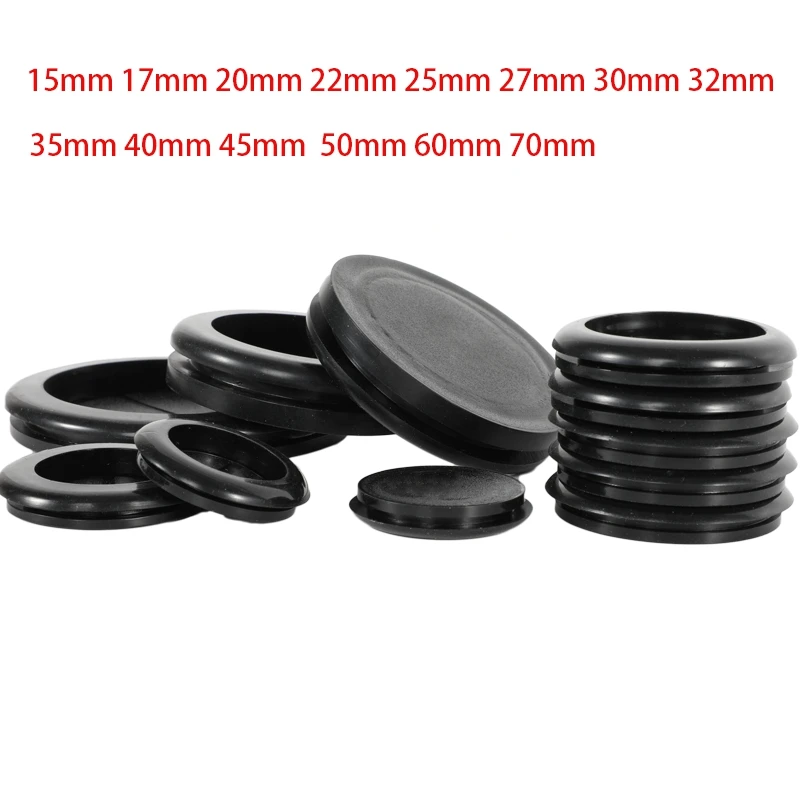15mm-70mm Rubber Wiring Grommets Wires Protector Rings Blanking Blind Cover O-ring Seal Ring Single-sided Coil Hardware Tools