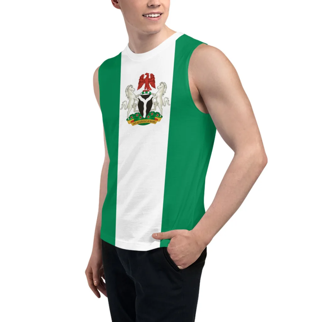 Sleeveless T-shirt Nigeria Flag 3D Men's Boys Tshirt Gyms Tank Tops Fitness Joggers Basketball Training Vest