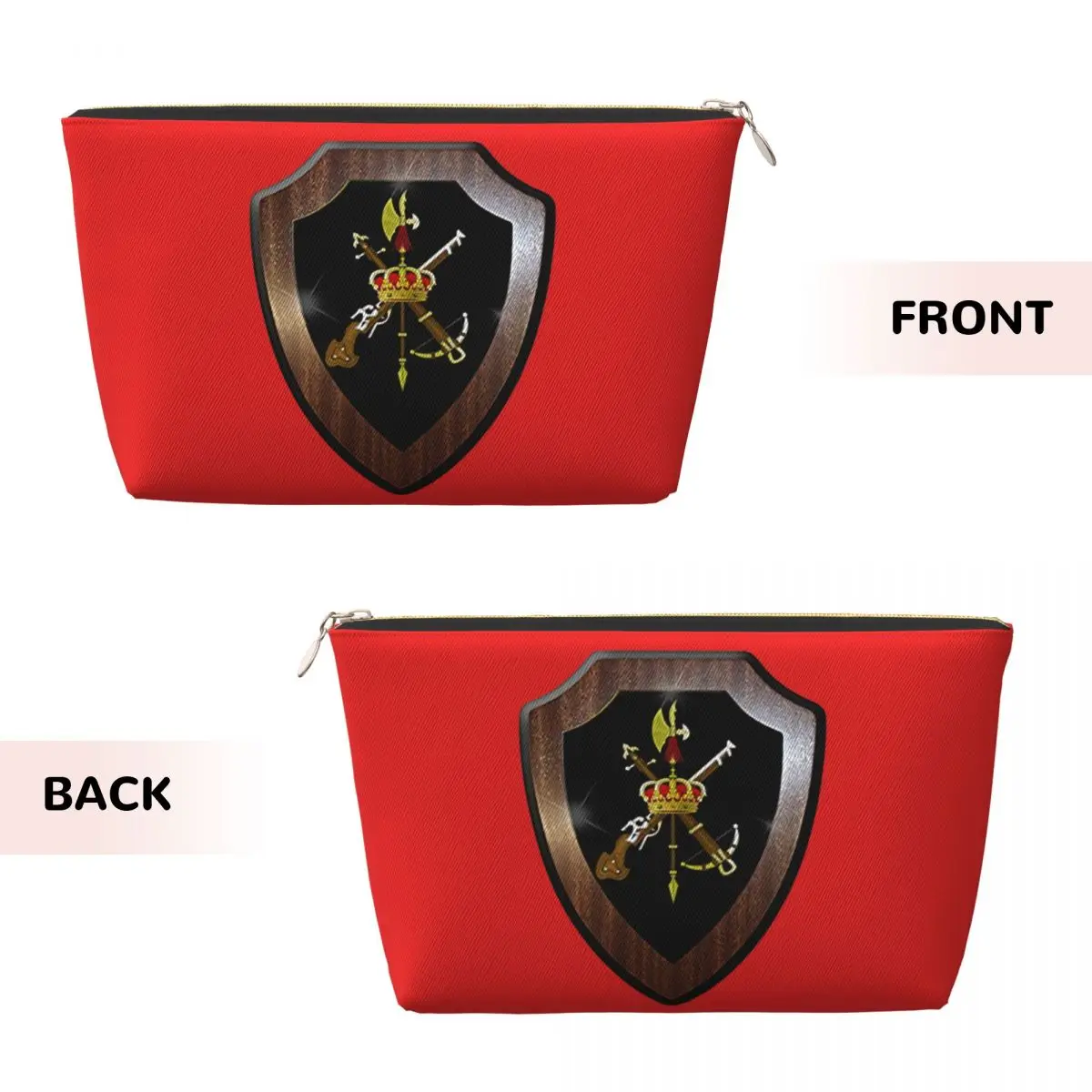 Custom Spain Coat Of Arms Travel Toiletry Bag for Women Spanish Legion Cosmetic Makeup Organizer Beauty Storage Dopp Kit