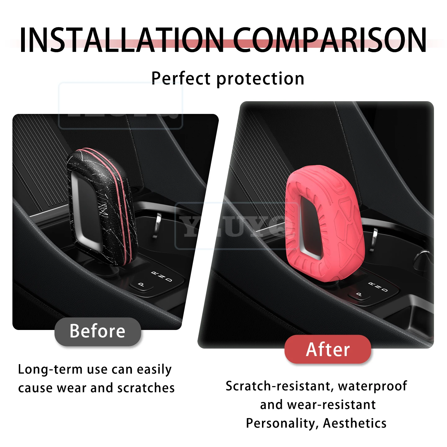 For Volvo XC40 XC60 Silicone Gear Shift Cover S60 S90 V60 V90 Gear Knob Replacement Shifter Head Modification Accessories