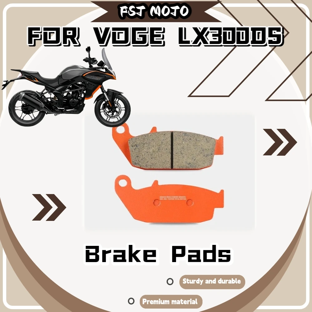 For VOGE LX300DS Ceramic Super Alloy Brake Pads High Density Friction Layer Sensitive Brake Response Short Stopping Distance