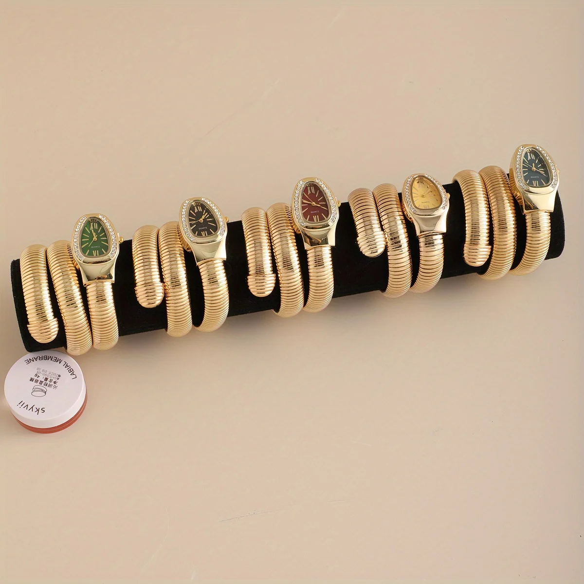 ساعة نسائية أنيقة على شكل ثعبان، سوار معدني، ألوان متعددة الأقراص، ملابس يومية كاجوال، إكسسوار أنيق للسيدات