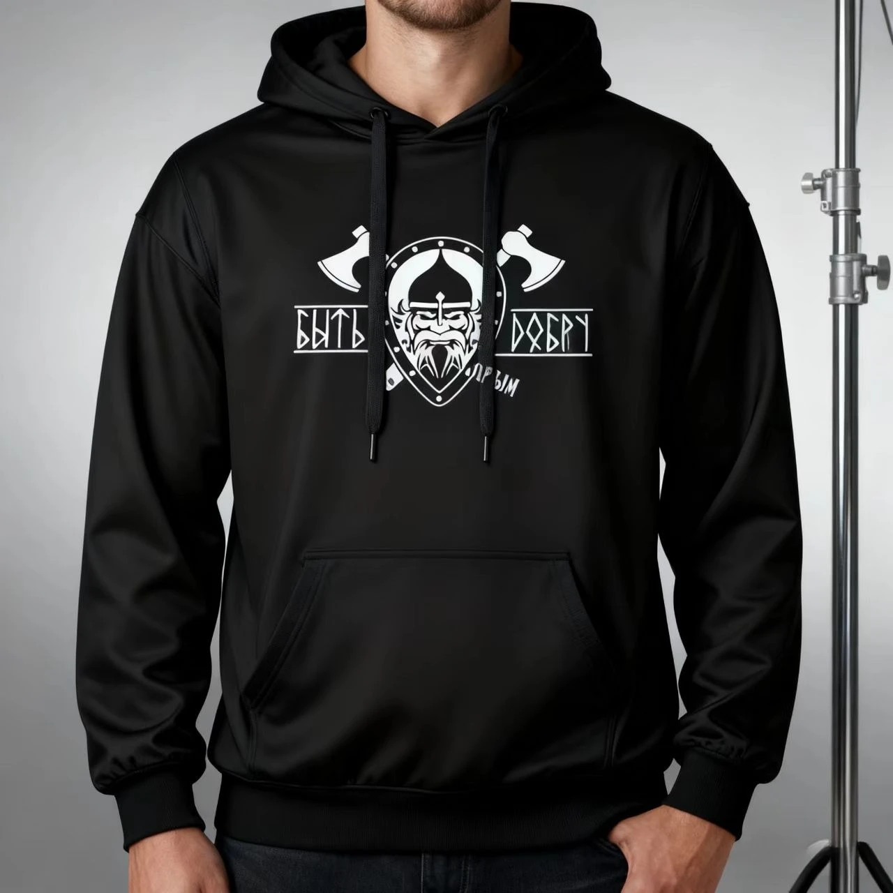 

The new S-3XL men's autumn and winter sports hoodie for the Slavic Orthodox brothers in 2025, the Good Warrior hoodie