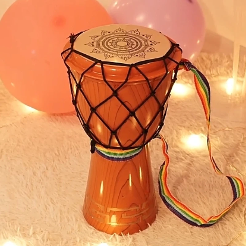 

12Inch Early Education Musical Instrument Toy Simulation African Hand Drum for Children Learn Music Hand Drum Toy Children Gift