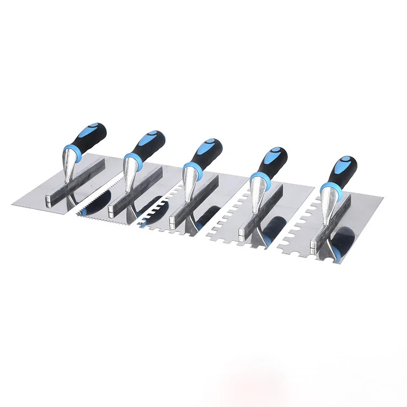 Stainless Steel Square Notch Trowel Scraper Tool for Grooving Plastering and Spreading Professional and DIY Use