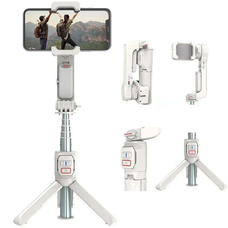 A10 Hot Sale Single Axis gimbal with LED light Foldable Remote Control Anti-shaking Action camel adapter