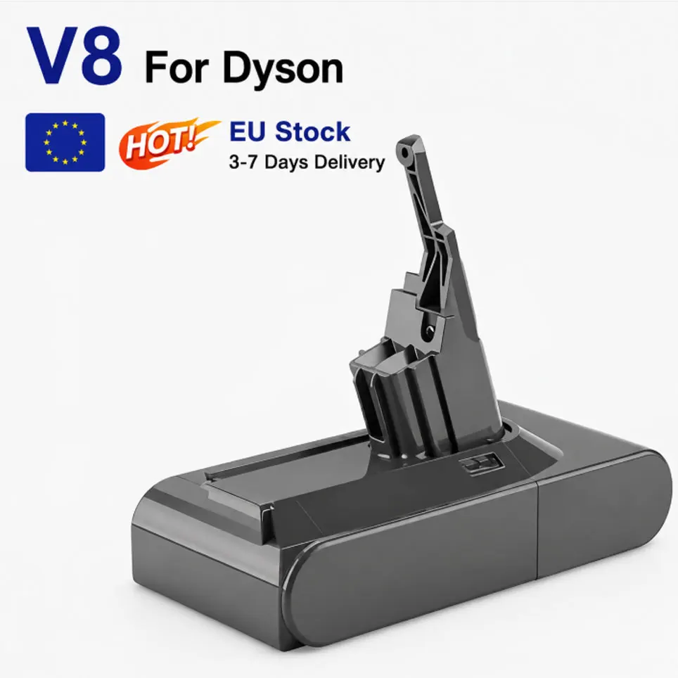 Image of EU-Lagerbestand Polen Schnelle Lieferung 21,6V 12800mAh 18650 Li-Ionen-Ersatzakku für Dyson V8 Absolute Fluffy Animal Handstaubsauger Wiederaufladbarer Akku