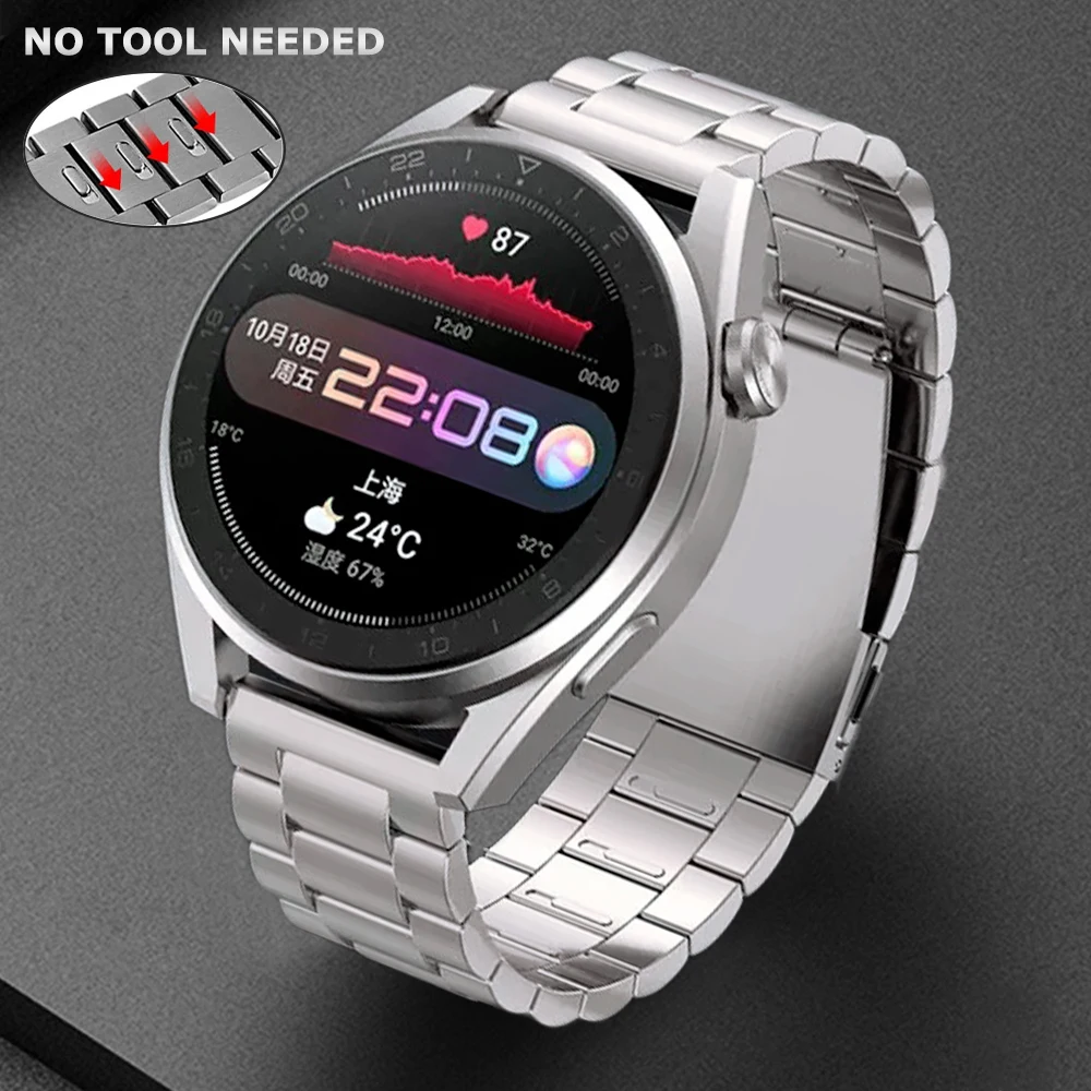 

Роскошный титановый браслет для Huawei Watch 4 Band Ultimate GT3 Pro 46 мм, ремешок для Samsung Galaxy 3 45 мм Gear S3 for GTR 47 мм