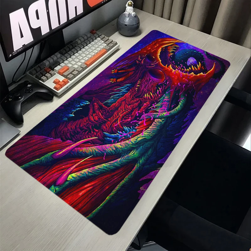 Dragon Mousepads Divine Beasts Rug Non-slip Table Carpet Keynoard Mat Mouse Pad Large Desk Mat Edge Stitched PC Gaming Accessory