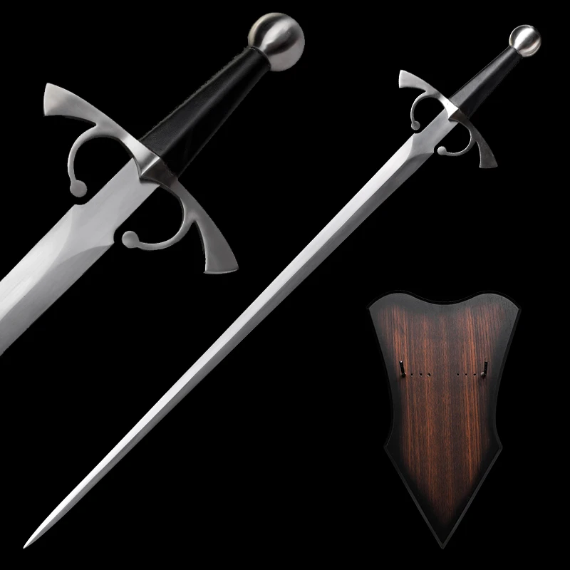 

Western Sword,Movie Copy,Stainless Steel,Wooden Handle,No Saya,With Hanging Board,Home Decorative,Non Sharp