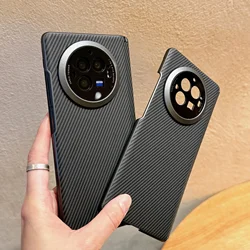 Carbon Fiber Texture Folding Hinge Case for Vivo X Fold 3 Pro Ultra Thin Skin Friendly Frosted Shockproof Cover No Tempered Film