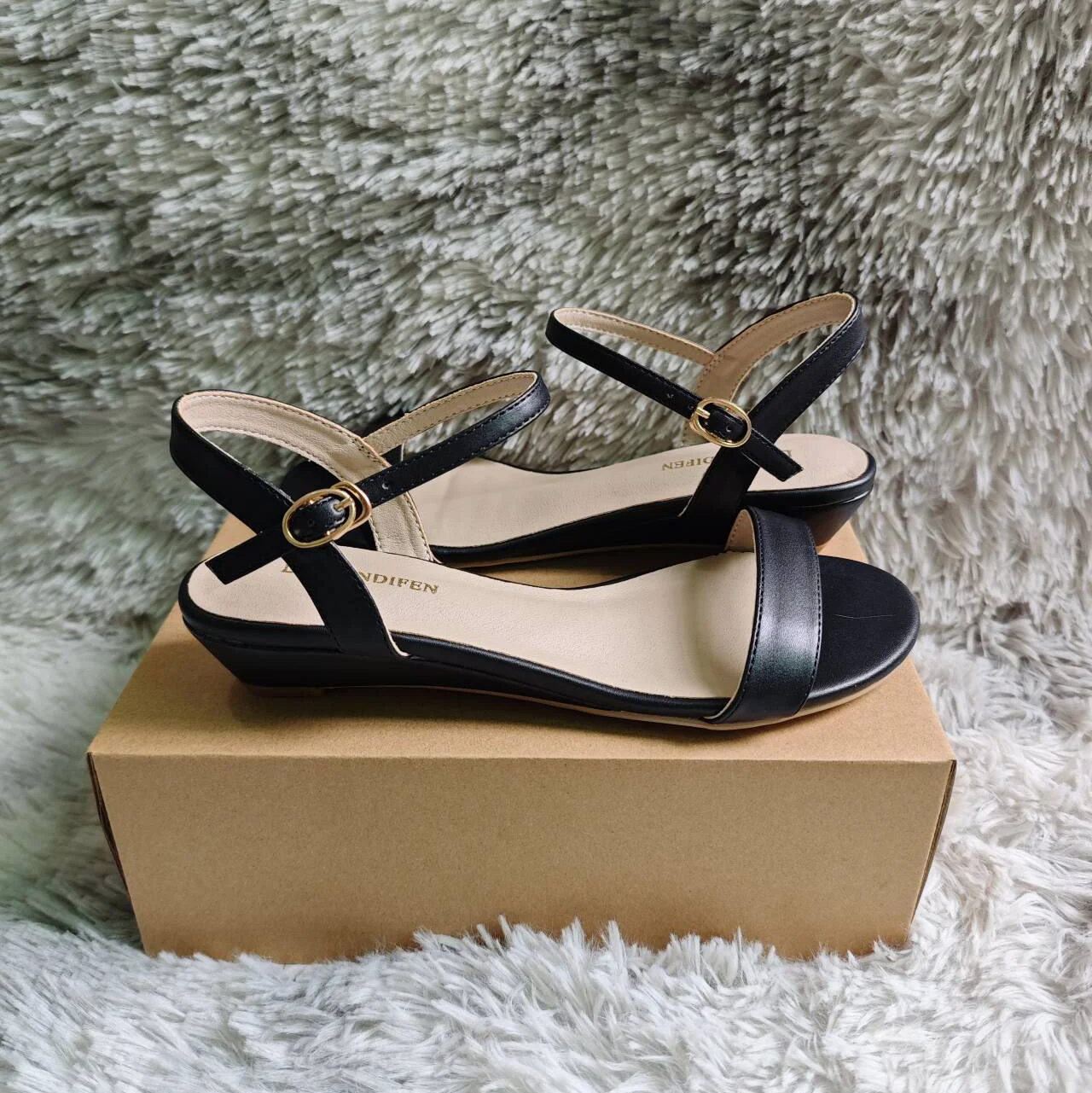 Women's Wedge Sandals Low Heels Open Toe Comfort Strappy Dress Ankle Strap High Heeled Casual Walking Summer Party Wedding Shoes view 4