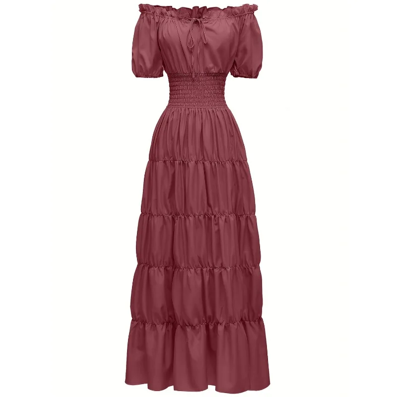 Mittelalter Renaissance Damen Kleid Bühnenkostüm Halloween COS Rollenspiel Retro Kleidung