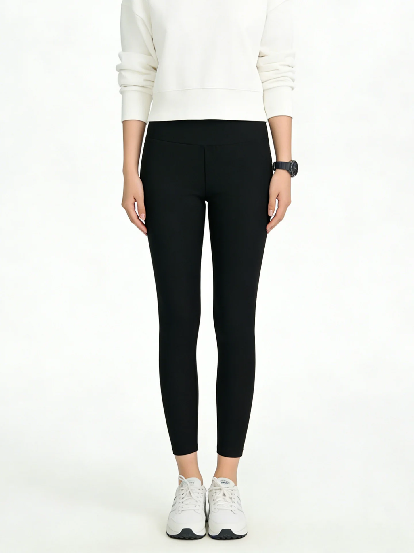 Damskie spodnie do jogi slim fit na wiosnę 2026, elastyczne, z nadrukiem, codzienne długie spodnie, mieszanka poliestru i spandexu, średni stan.