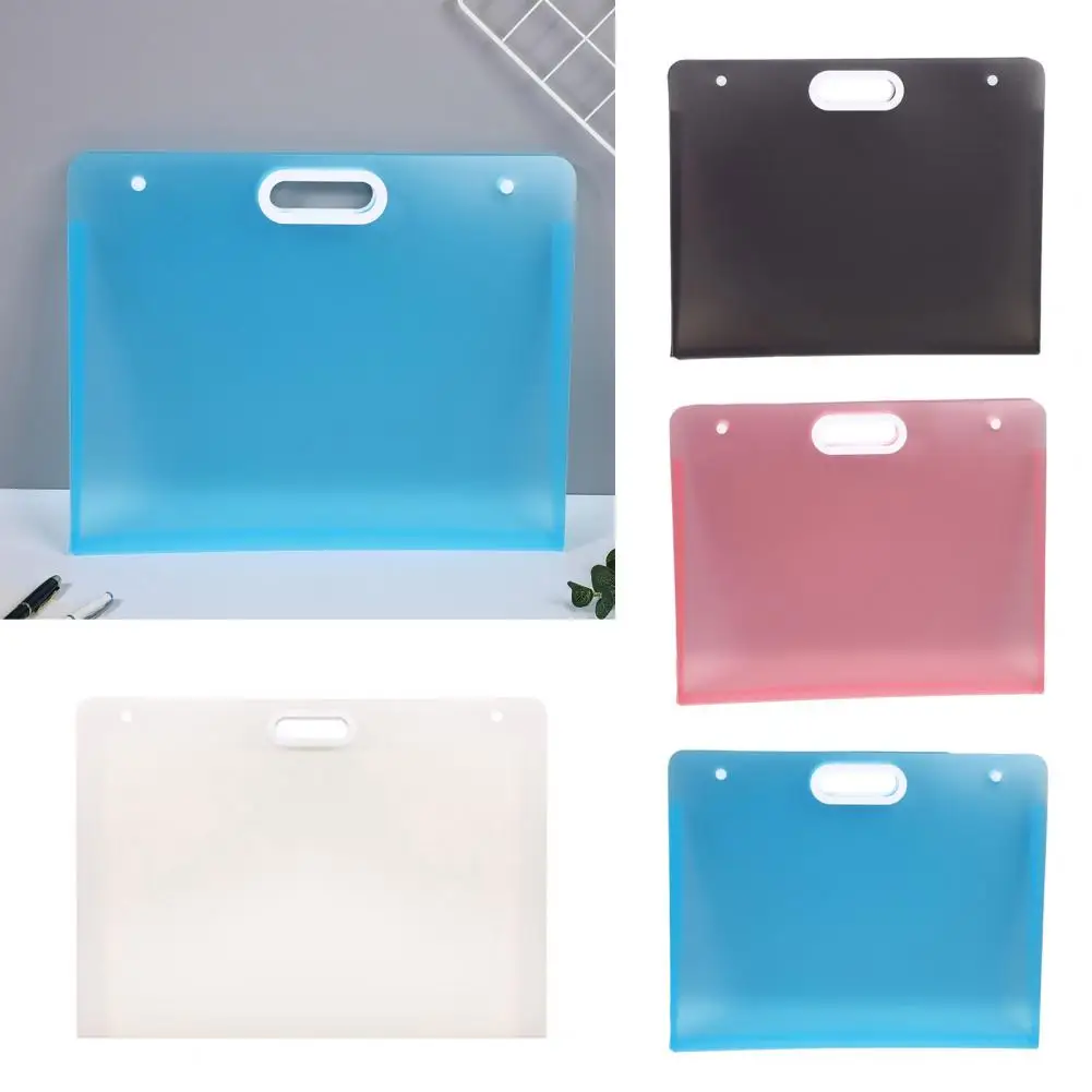 

17x13inch/13x11inch Plastic Artwork Storage Multi-Layer Folder File Bag File Bag Candy Color Five Grid Organ Bag Large Capacity