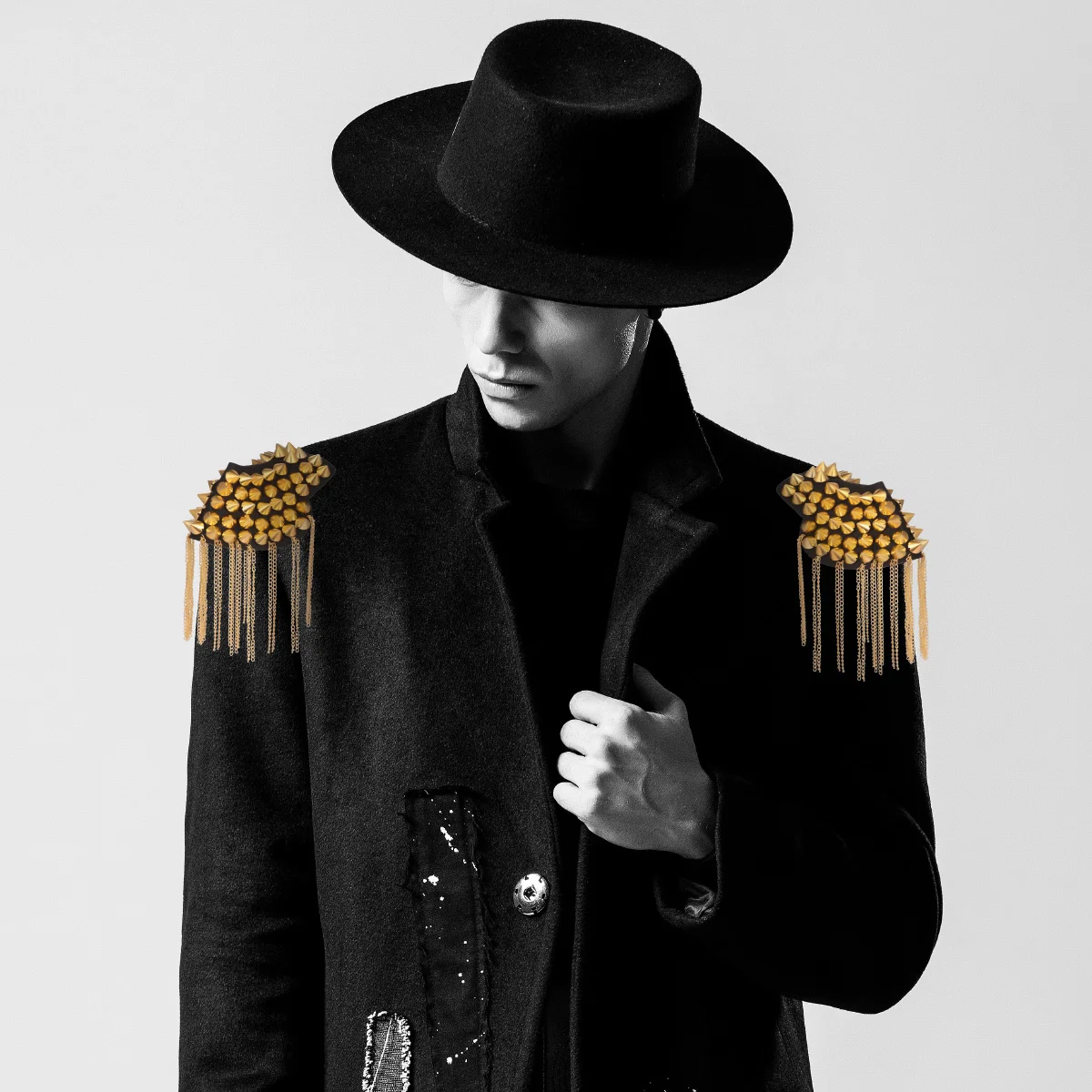 1 زوج الرجعية شارة برشام شرابة سلسلة الكتفية الكتف مجلس الديكور لزي عسكري فستان بتصميم حالم حفلة الحرف اليدوية الخياطة #4