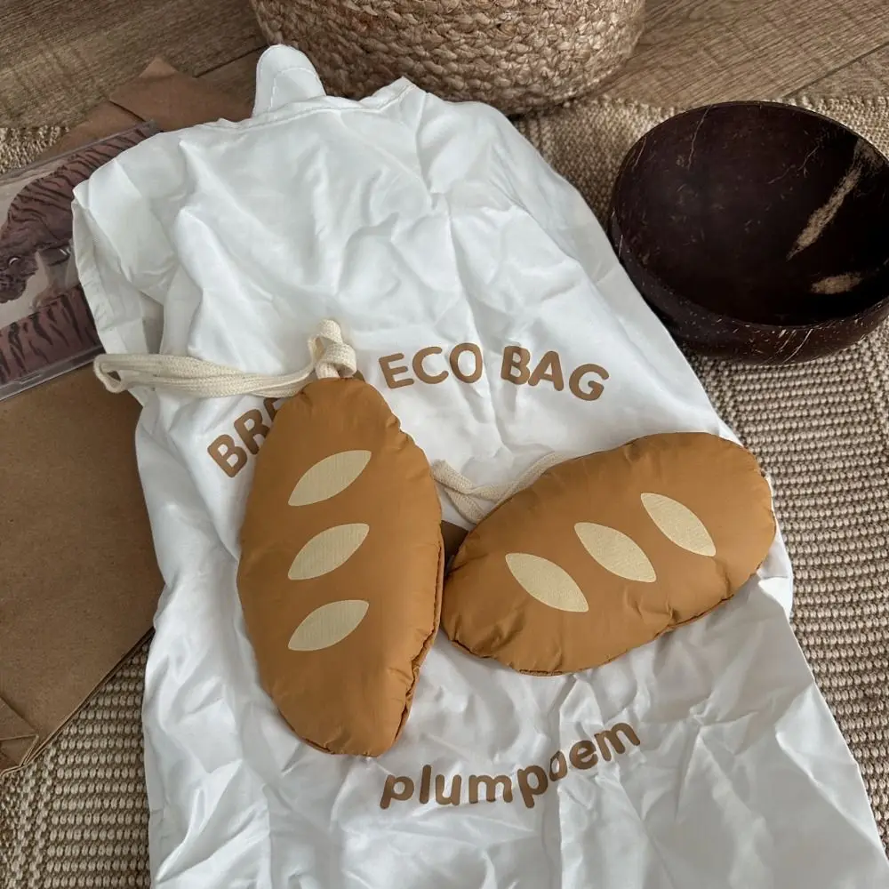 Składana torba na zakupy French Bread Torby na zakupy wielokrotnego użytku Kreskówkowa ekologiczna torba z grubej bawełny Przenośna podróżna torba na ramię