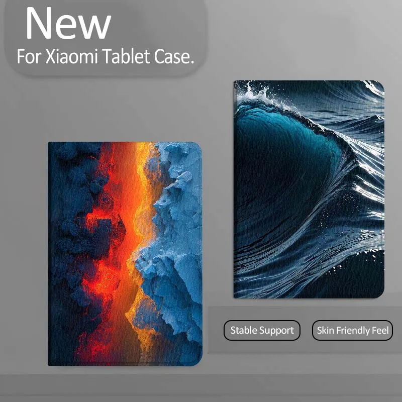 

Blue Ocean Wave Surge Tablet Case For Xiaomi Redmi Mini Pad SE K 2 4 5 6 7 8 2023 2025 11 8.8 11.2 10.1 Pro Gift