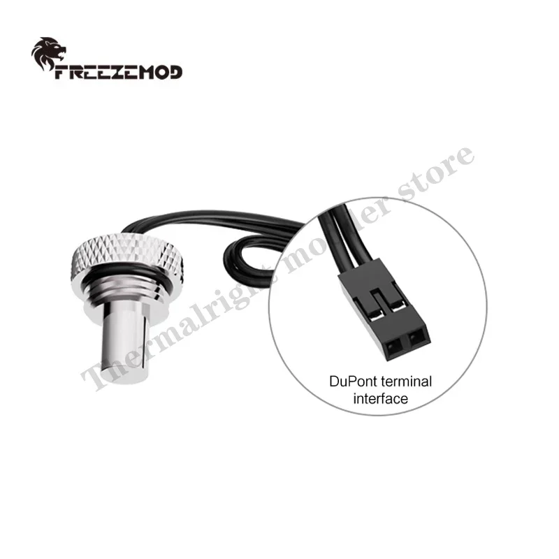 FREEZEMOD Water Cooling Temperature Measuring Plug 3950 Thermometer Sensor 10K Waterproof,Short Or Long,DT-CWD DT-CWC