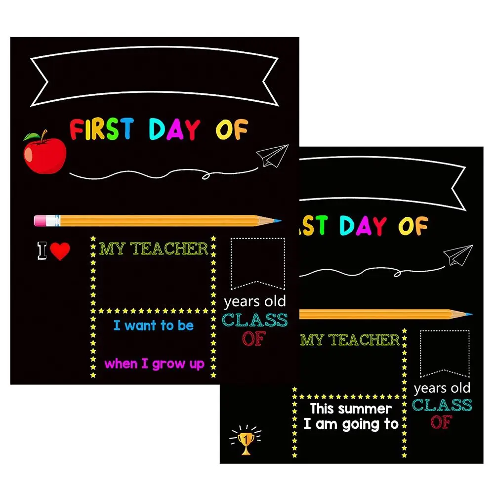 Preschool  Wood Supplies for Kindergarten Back to School Chalkboard Double-Sided School Board 10
