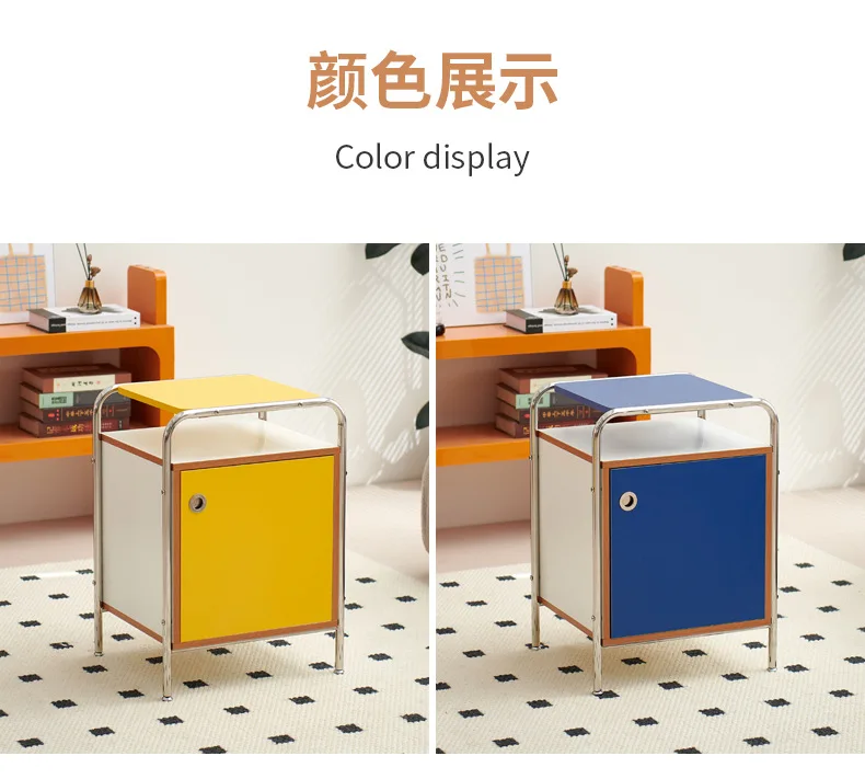 Korean Ins Style Antique Storage Cabinet Simple Bedside Table Side A Few Small Cabinet Modern Shelf Storage Cabinet