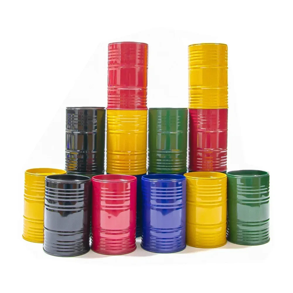 Baril d'huile de Simulation en métal, baril d'outil, porte-stylo pour voiture sur chenilles 1/10 1/8 Rc Trx4 Axial Scx10