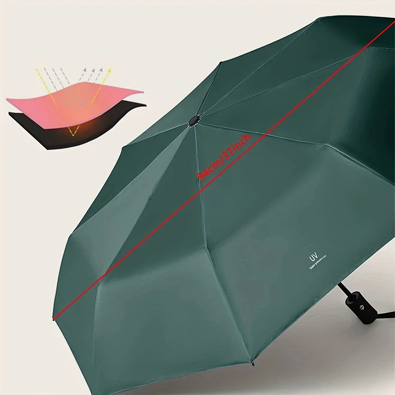 1pc-Automatic umbrellas, reinforced umbrellas, men\'s business strong and durable sun and rain dual-purpose sunshade umbrellas