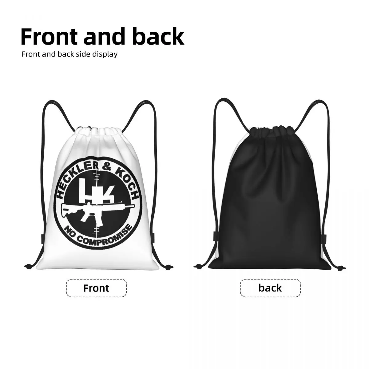 Koch Heckler HK Firearms Drawstring Bag Men Women Portable Sports Gym Sackpack Shopping Backpacks