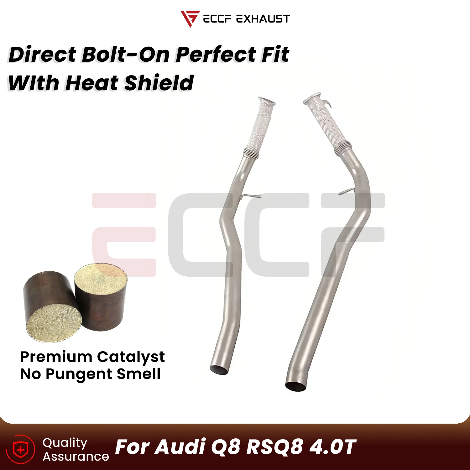 

Sporty Stainless steel Front pipe For Audi Q8 RSQ8 4.0T Aggressive Exhaust Sound Plug and Play Upgrade Performance