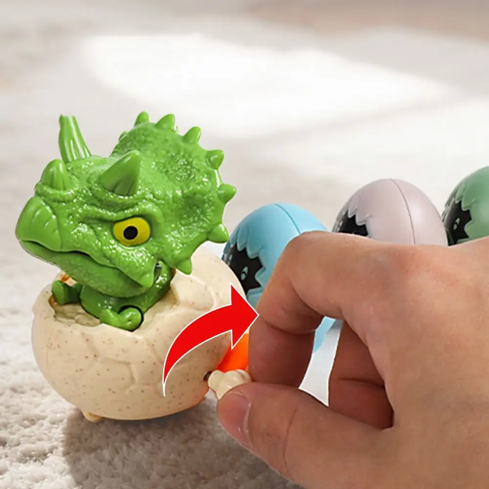 Cartoon Design Clockwork Dinosaur Simulation Magnetic Connection Simulation Tyrannosaurus Rex Egg Shell Design Funny