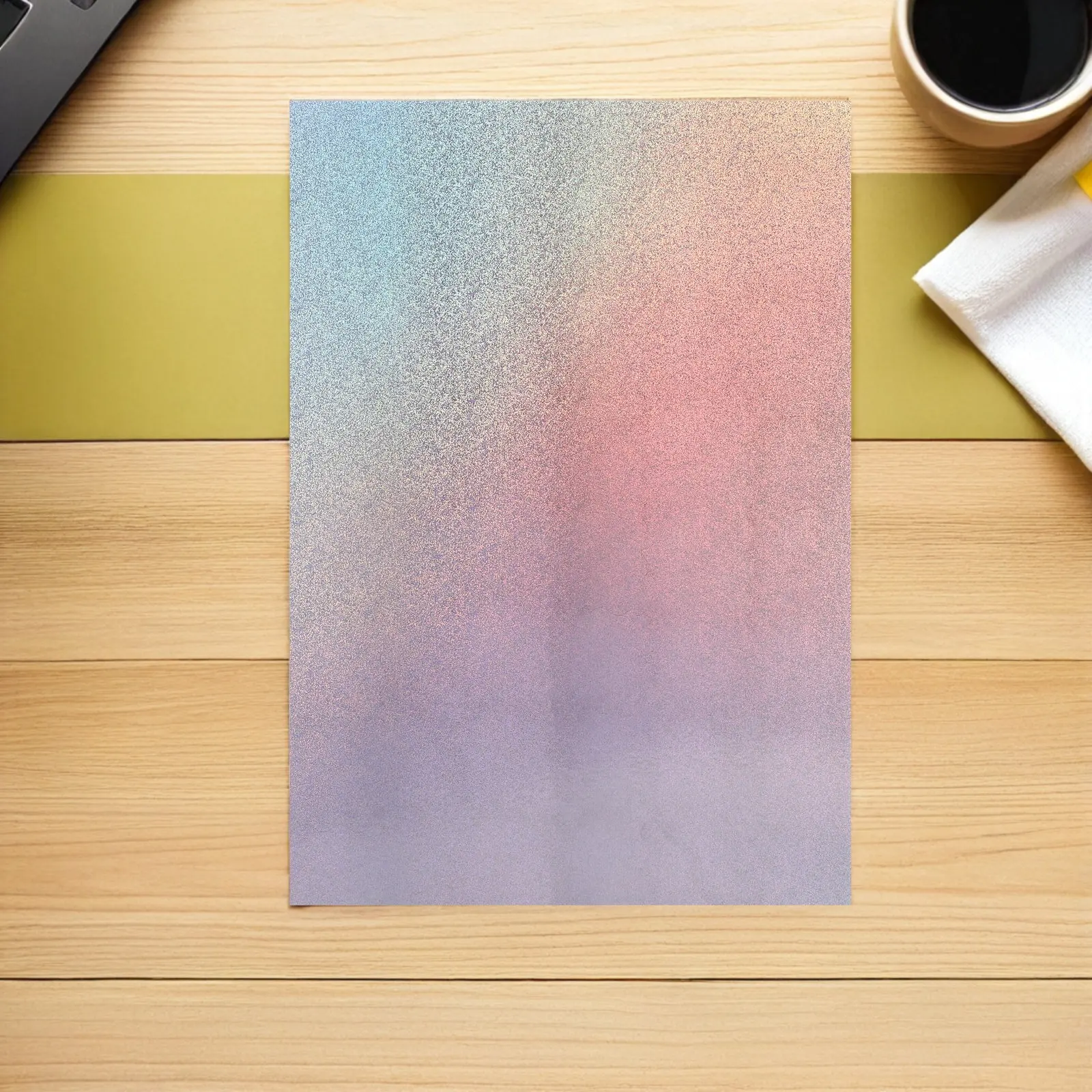 50Pcs Holographic Reflective Cardstock Paper Metallic Shine Intricate Patterns for Printer Compatible Craft Paper Scrapbook DIY
