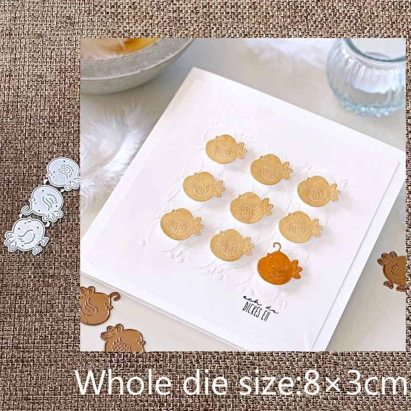 

Новый дизайн, металлические трафареты для вырезания, 3 шт., вырубные формы в виде кур, для скрапбукинга, вырезания из бумаги, для альбомов, открыток, тиснения