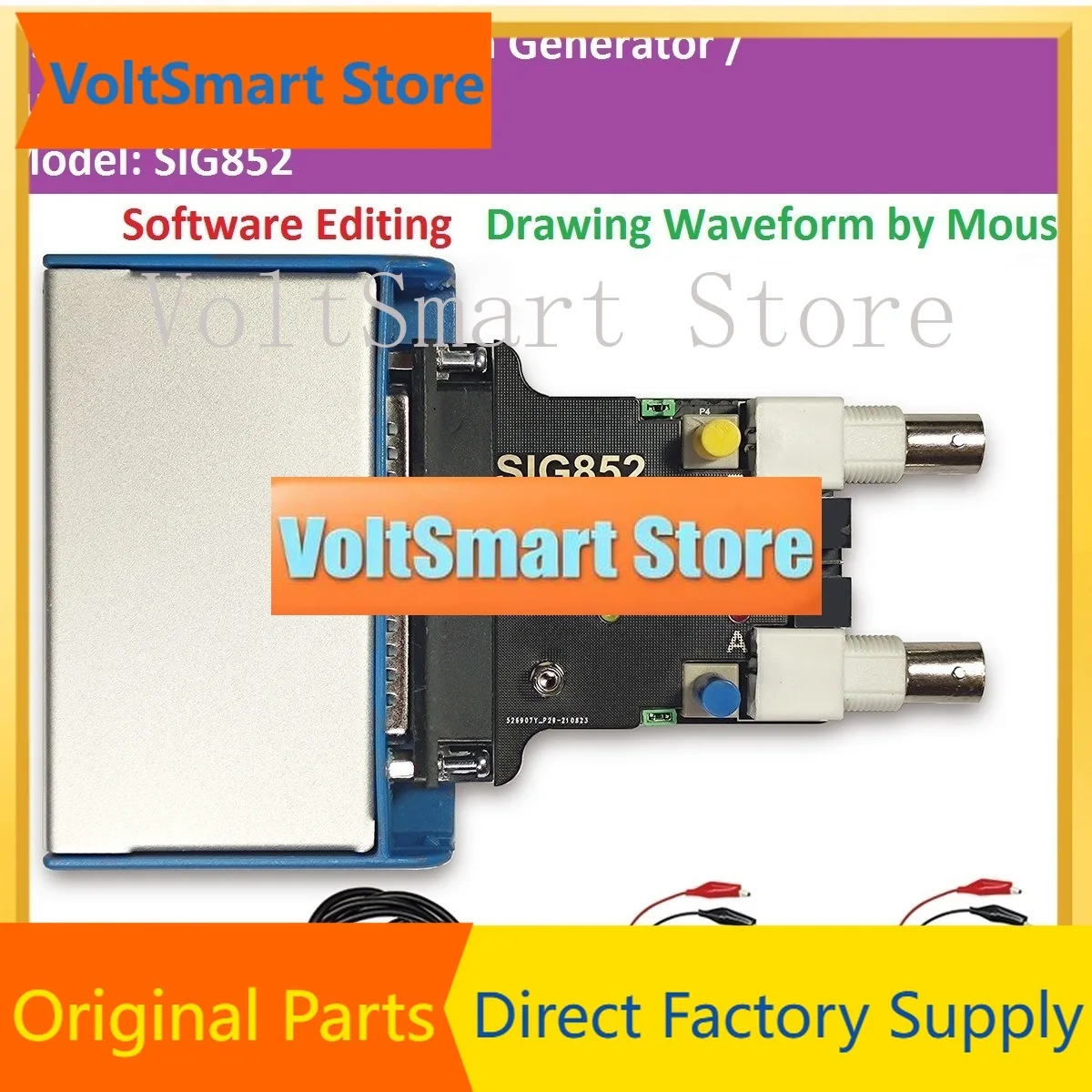 VoltSLOTO SIG852 USB AWG/ Arbitrary Waveform Generator/Signal Generator/Function Generator/2-Channel