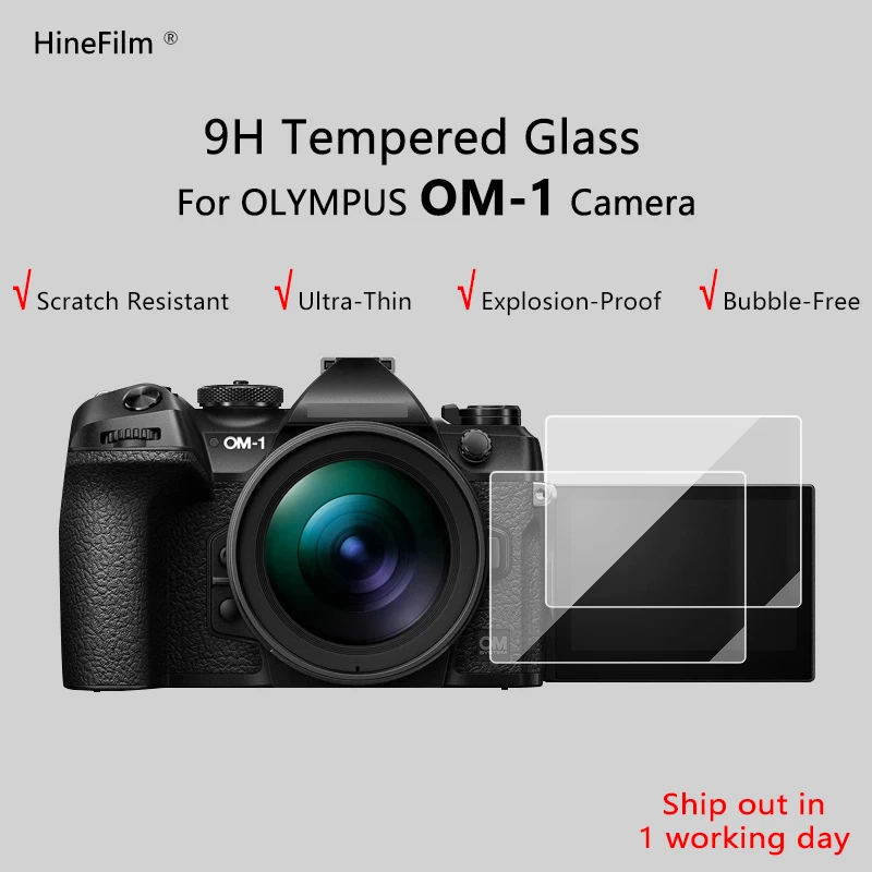 

OM1 Camera Tempered Glass Protective Self-adhesive Glass for Olympus OM-1 Camera Protector Guard Cover Film