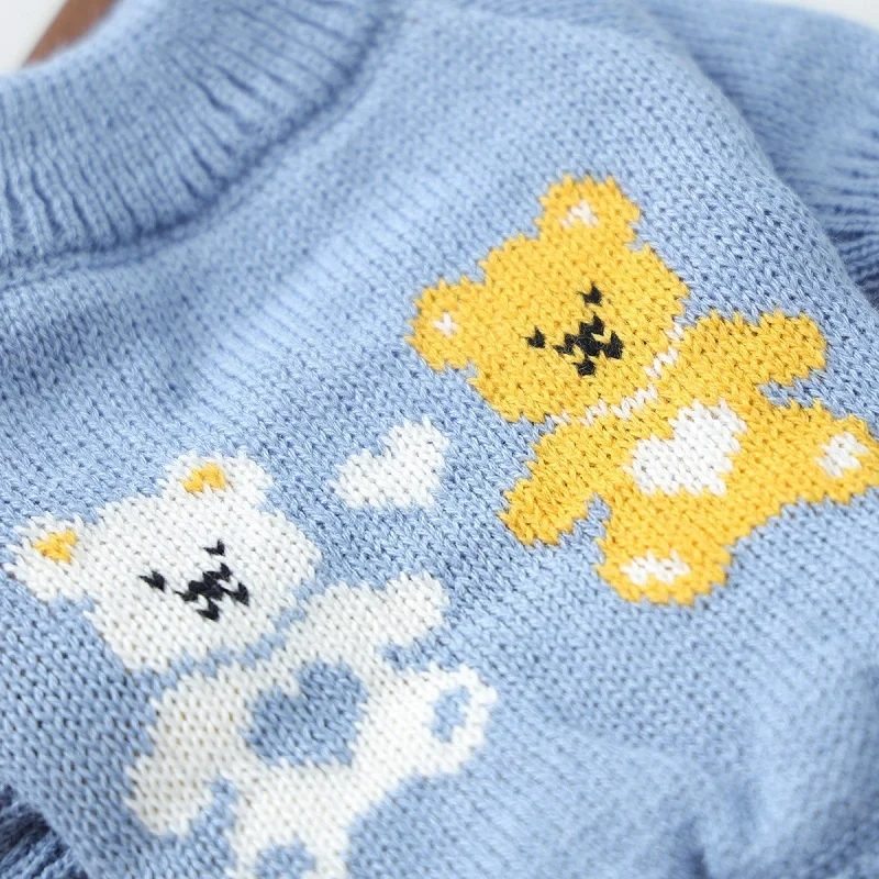 Hundepullover mit Bärenmuster, warme, weiche Hundekleidung, modischer Rollkragenpullover für Welpen, gemütlicher Strickpullover für Haustiere, süßer Katzenpullover, Bekleidung für Bichon. – Detail 25