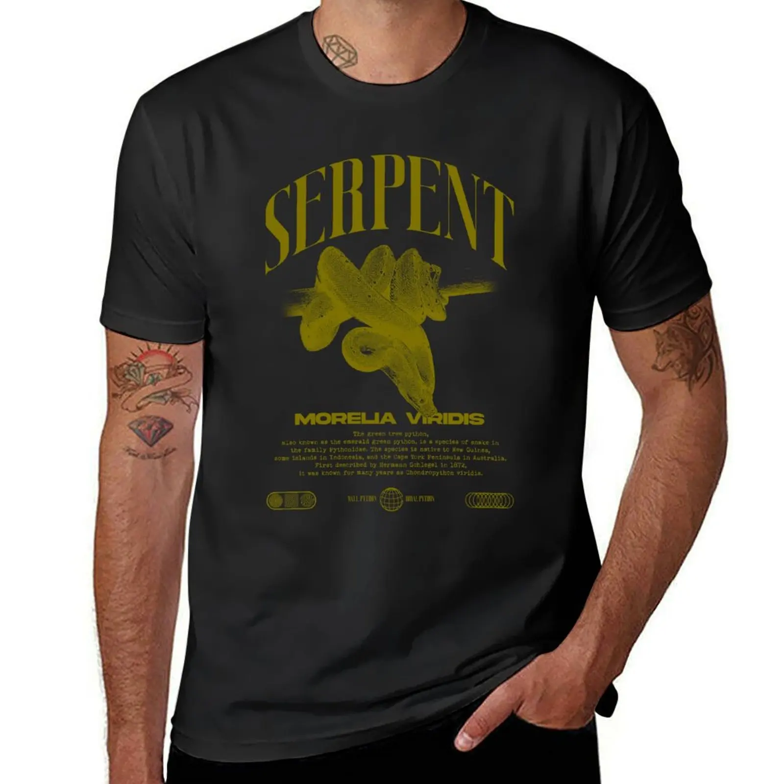 Green Tree Python Modern Reptile Keeper Streetwear T-Shirt cute tops sublime tshirts for men